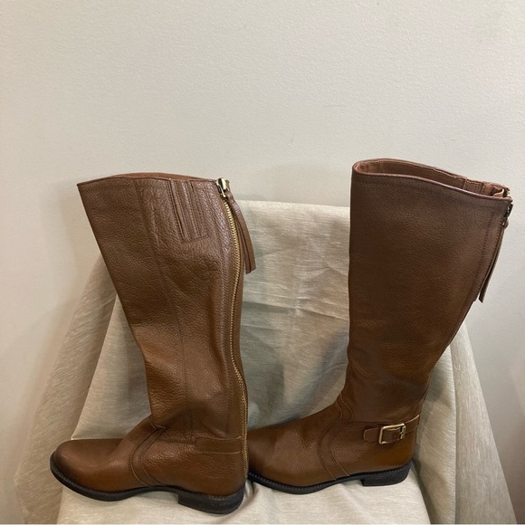 SARTO BY FRANCO SARTO Sz 6 Leather Zipper At Back Comfort Knee High Boots - Picture 3 of 13
